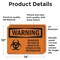 Signmission Biohazard No Food Or Drink OSHA Warning Sign, Vinyl Decal, 14in W x 10in L, 2PK OS-2PACK-WS-D-1014-L-12498 - alternate 6